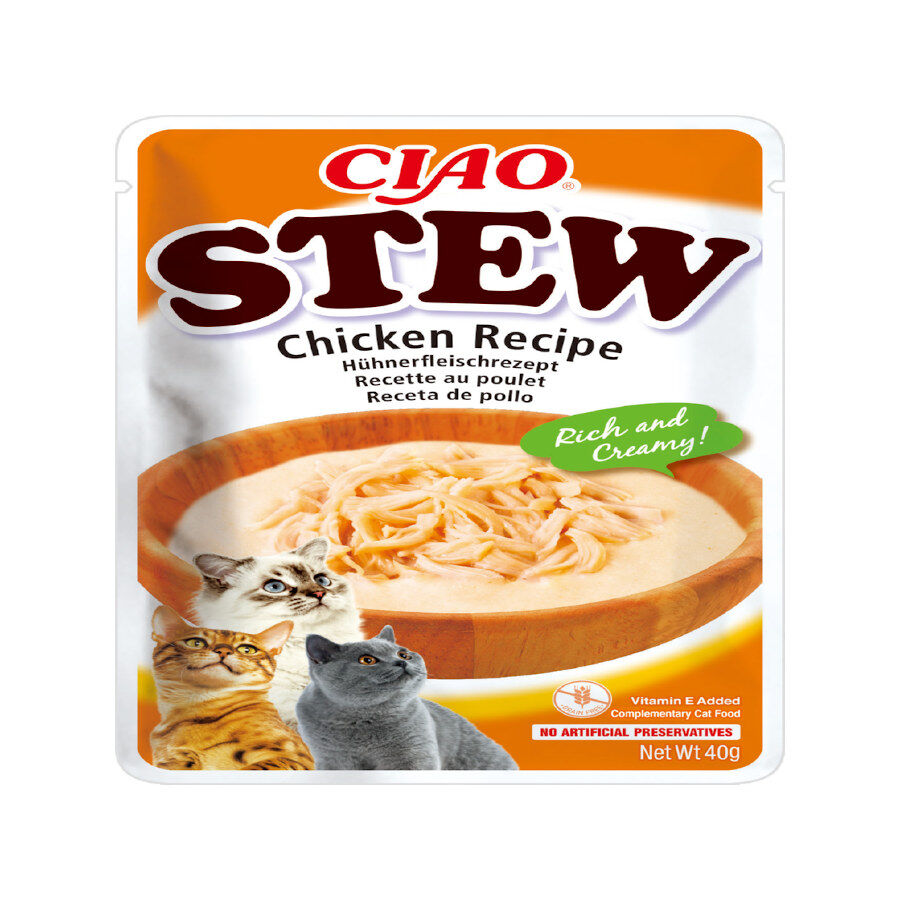 40 g Churu Stew Estufado de Frango saquetas para gatos, , large Imagem n&uacute;mero 1